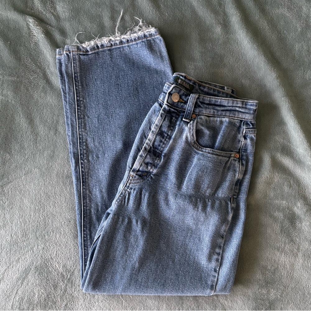 Wild Fable Frayed Hem Denim Blue Jeans